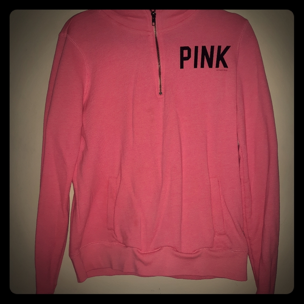 Pink half zip sweatshirt